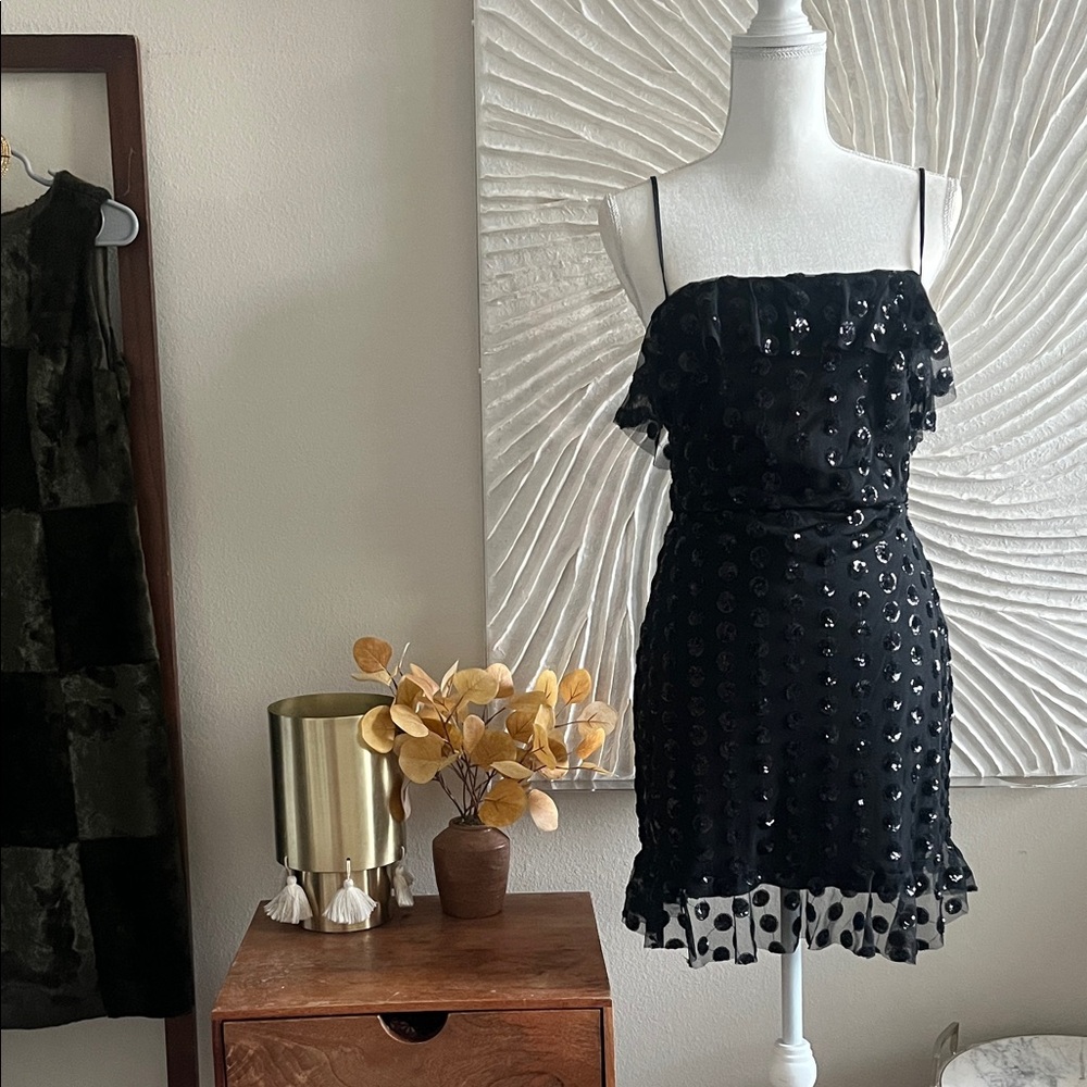 Black Sequin Date Night Dress